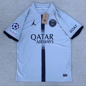 NEW Nike Air Jordan PSG Paris Saint-Germain Jersey 22-23 Away Gray